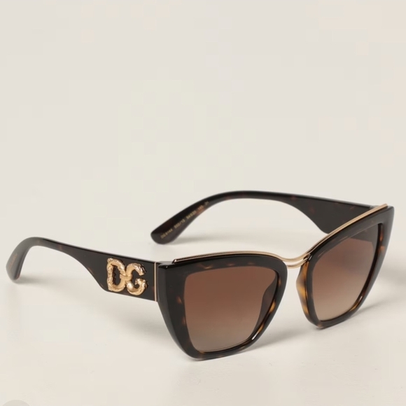 NEW AUTH Dolce & Gabbana DG6144 Tortoise Brown Sunglasses with Gold Logo - Picture 1 of 4